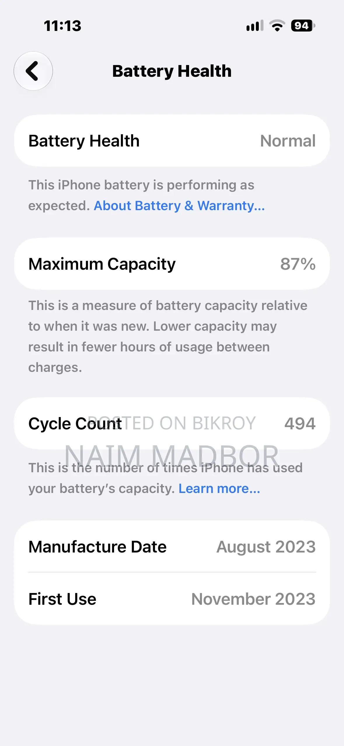 Apple iPhone 15 Pro 128 GB Gray