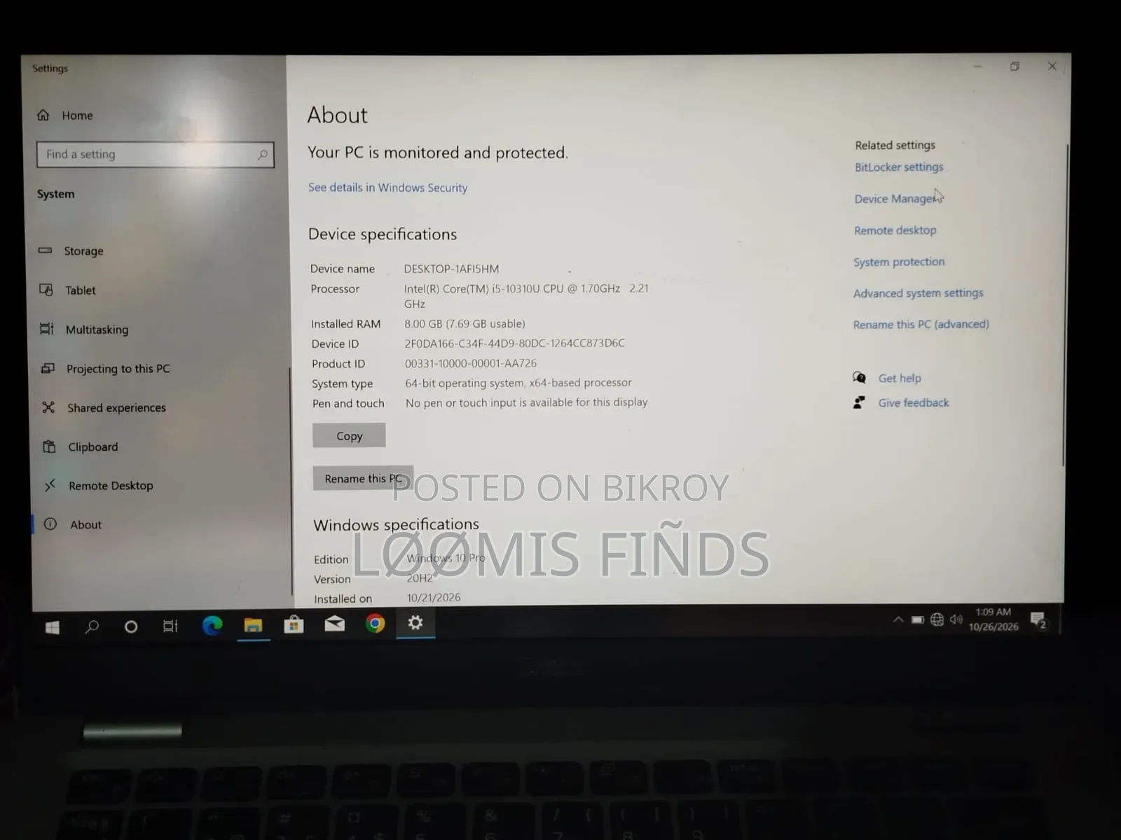 Laptop Dell Latitude 10 8GB Intel Core i5 SSD 256GB