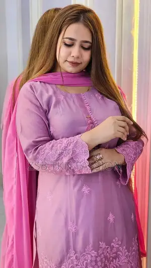 Cotton Embroidery Three Piece