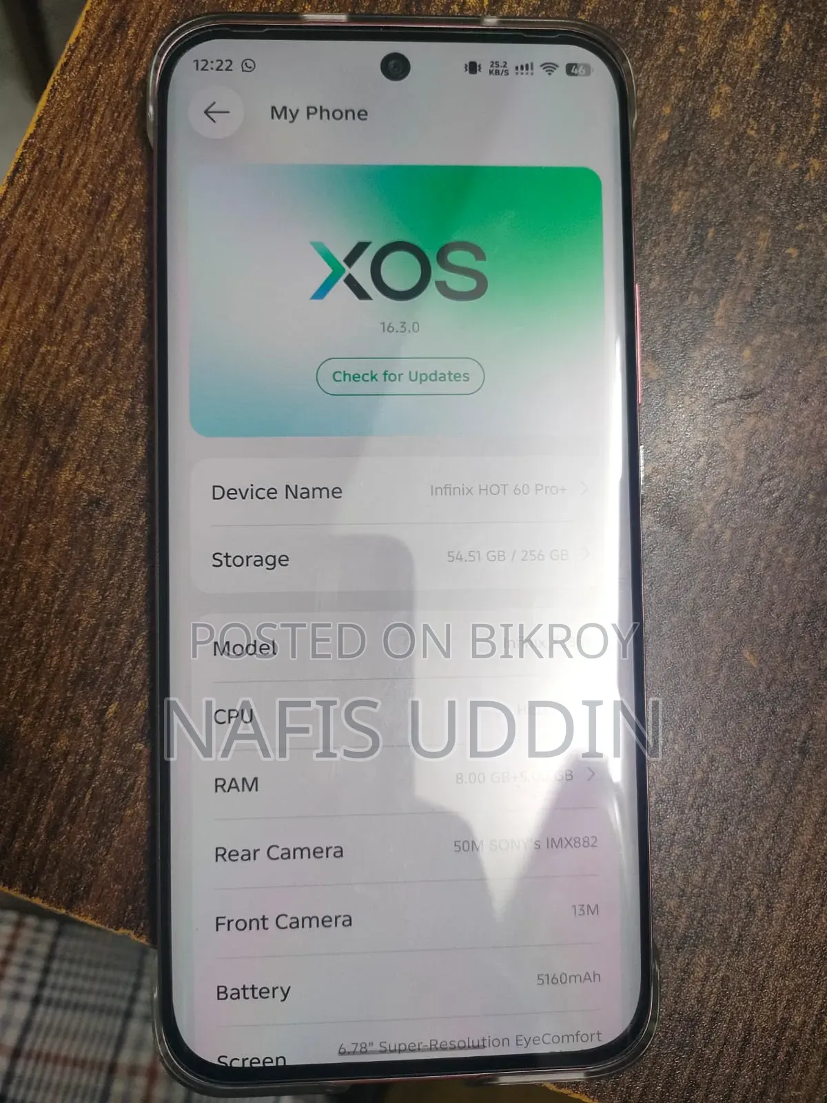 ইনফিনিক্স হট ৬০ প্রো+ ২৫৬ জিবি গ্রাফাইট