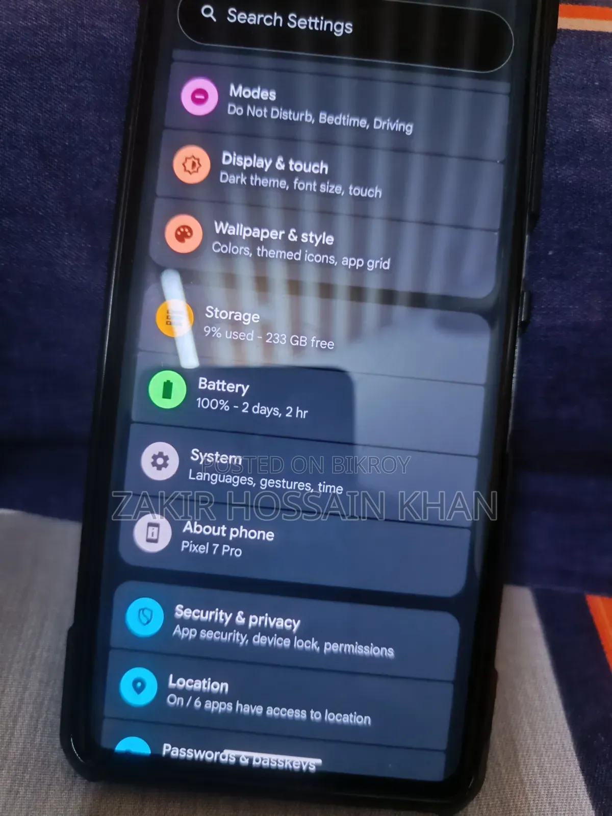 Google Pixel 7 Pro 256 GB Black