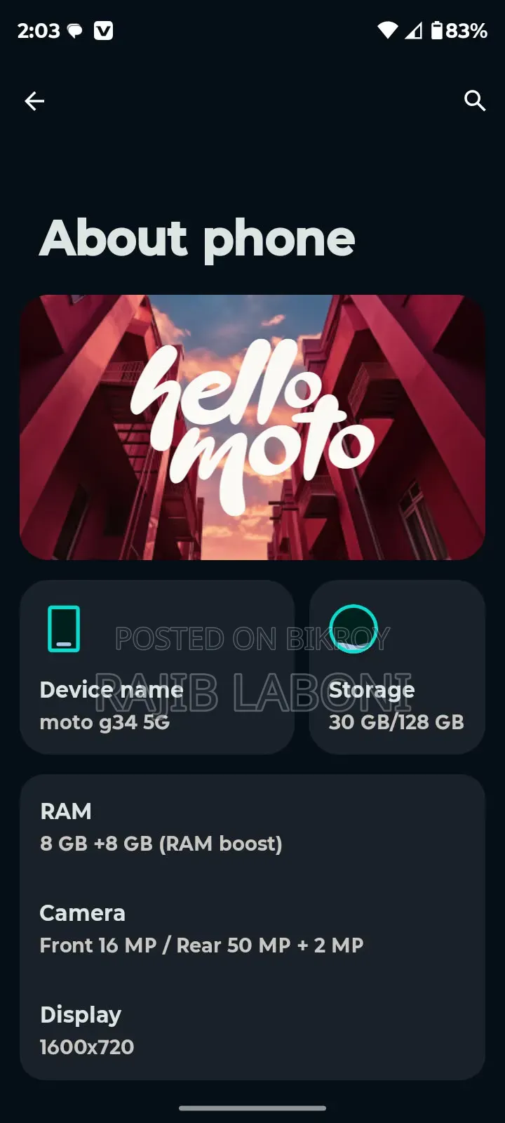 Motorola Moto G35 128 GB Black