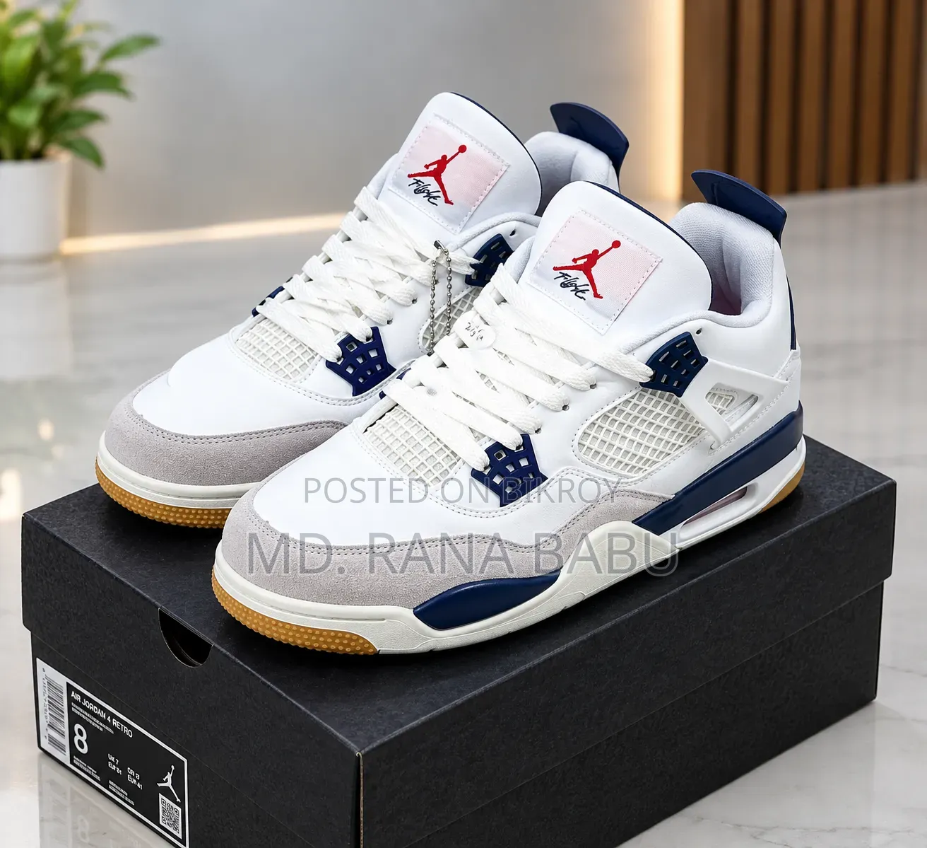 Nike SB X Air Jordan 4 Retro "Navy" (JD008) Sneakers