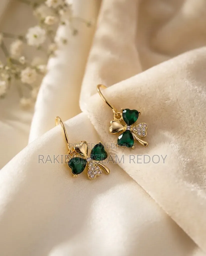 Green Clover Earrings