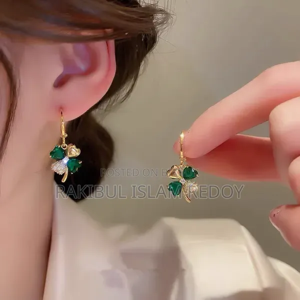 Green Clover Earrings