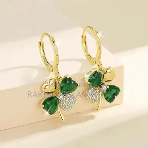 Green Clover Earrings