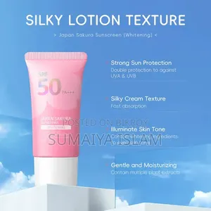 Japan Sakura Sunscreen SPF 50 PA+++ UV Protection Sunscreen 30g