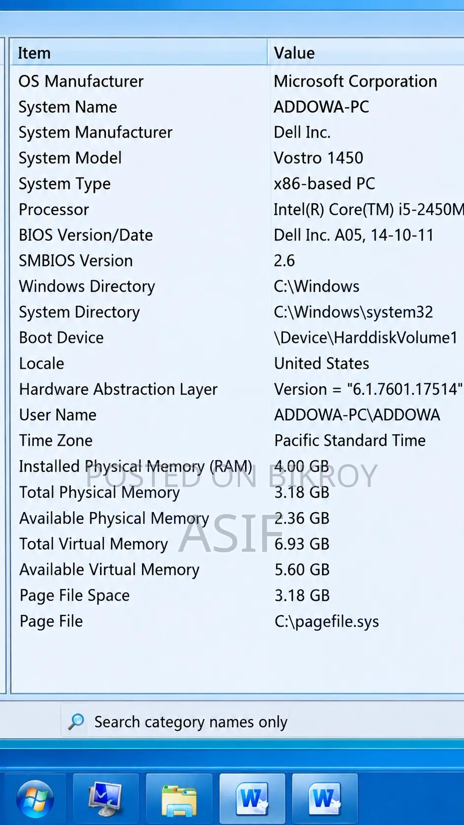 Laptop Dell Vostro 1450 4GB Intel Core i5 HDD 500GB