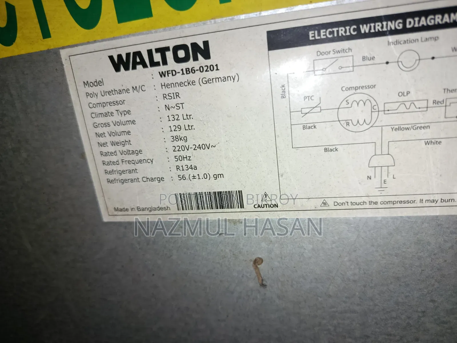 Walton Refrigerator 132 LTR