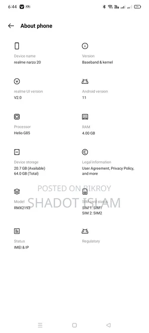 Realme Narzo 20 64 GB