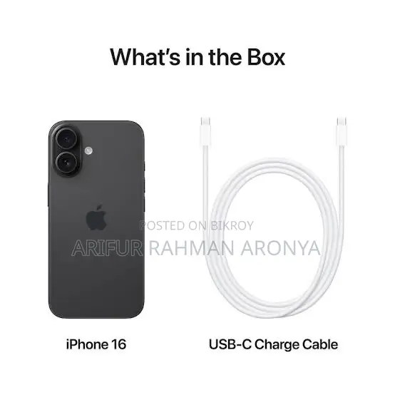 অ্যাপল আইফোন ১৬ প্লাস ১২৮ জিবি ব্ল্যাক