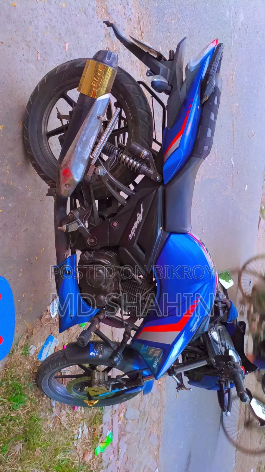টিভিএস আপাচে আরটিআর ১৬০ ২ভি রিফ্রেশ এক্স-কানেক্ট ২০১৭ নীল