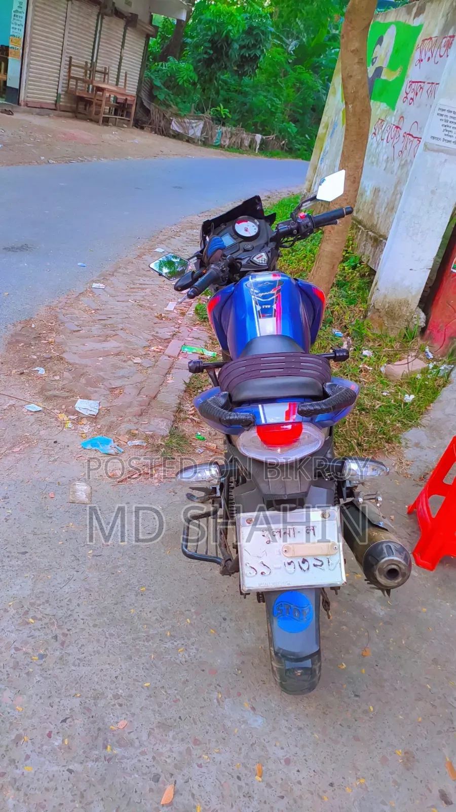 টিভিএস আপাচে আরটিআর ১৬০ ২ভি রিফ্রেশ এক্স-কানেক্ট ২০১৭ নীল