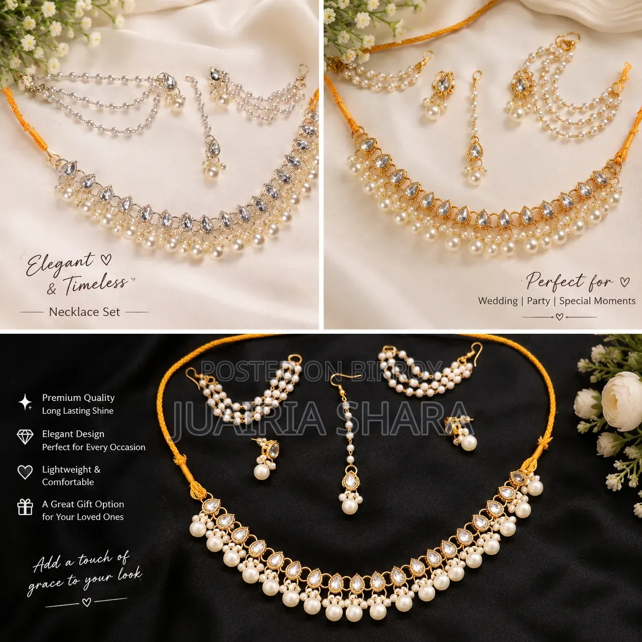 ✨ Elegant Pearl Necklace Set ✨
🤍