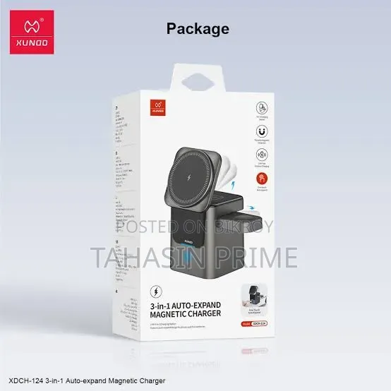 Xundd XDCH-124 15W 3 in 1 Wireless Charger. Qi2 Certified
