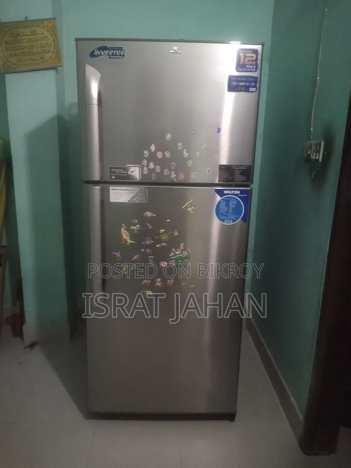 Walton Inverter Double Door Fridge - Fresh Condition