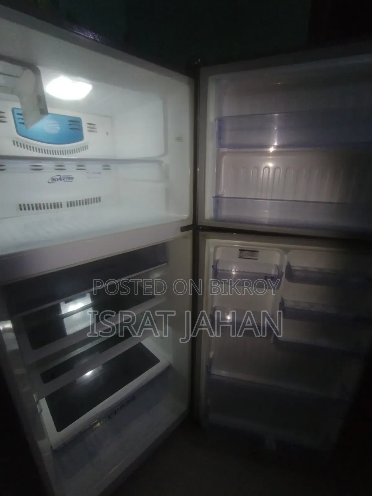 Walton Inverter Double Door Fridge - Fresh Condition