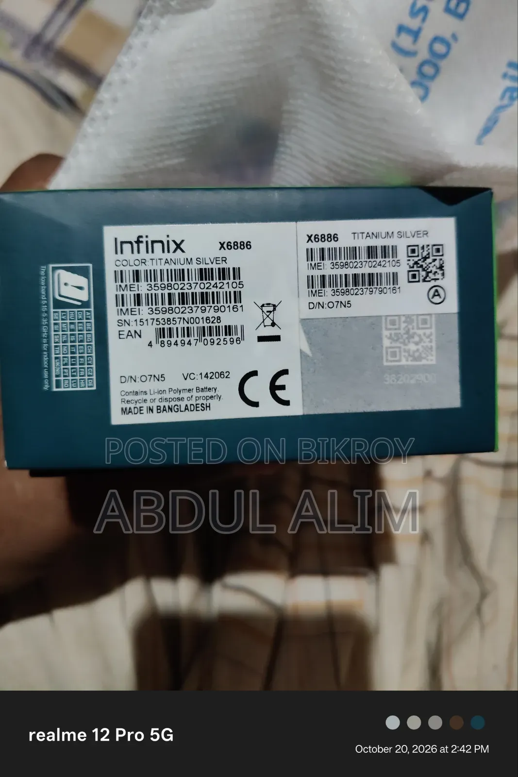 Infinix Hot 60 Pro+ 256 GB White