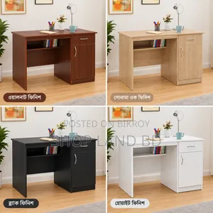 Study Table & Computer Desk | Office Table with Drawer and Cabinet