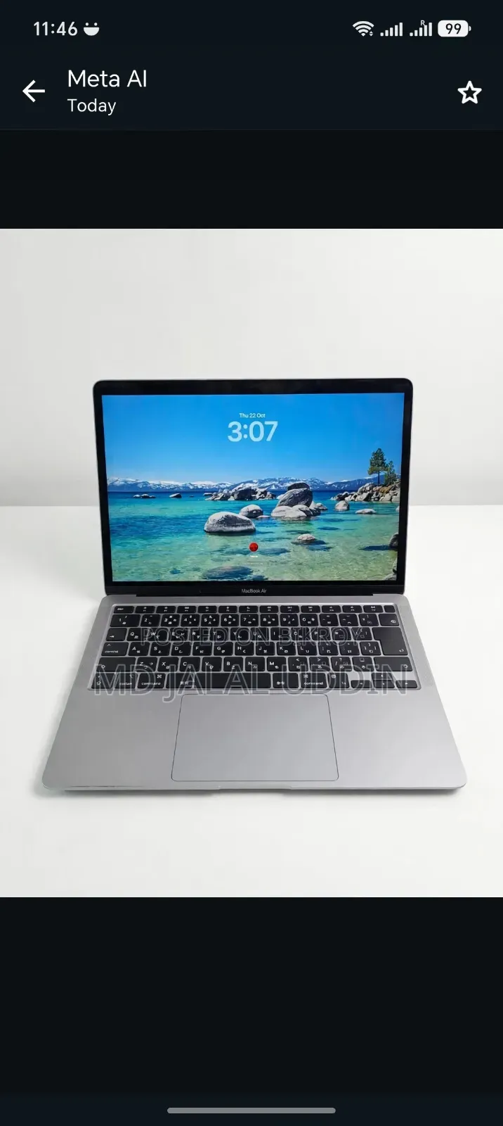 Laptop Apple MacBook 2020 8GB Apple M1 SSD 256GB