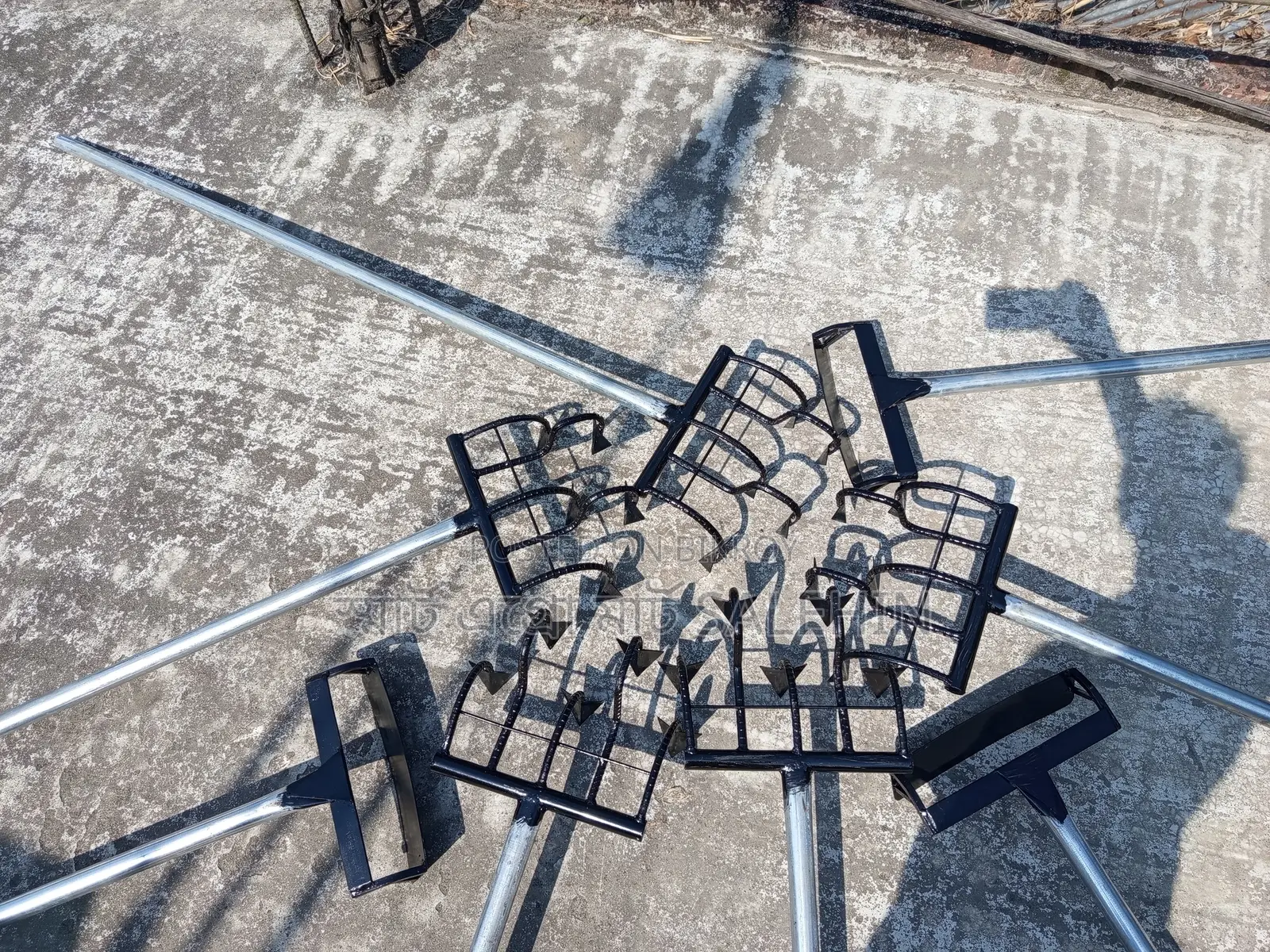 Use modern five-prong plow to loosen soil
