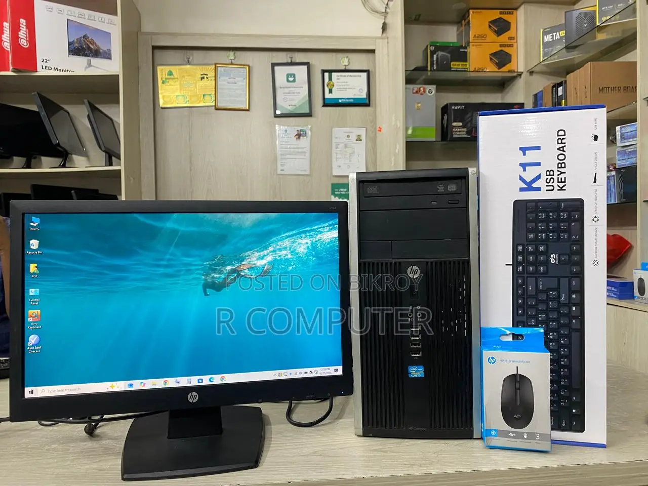Desktop Computer HP 4GB Intel Core i5 SSD 128GB