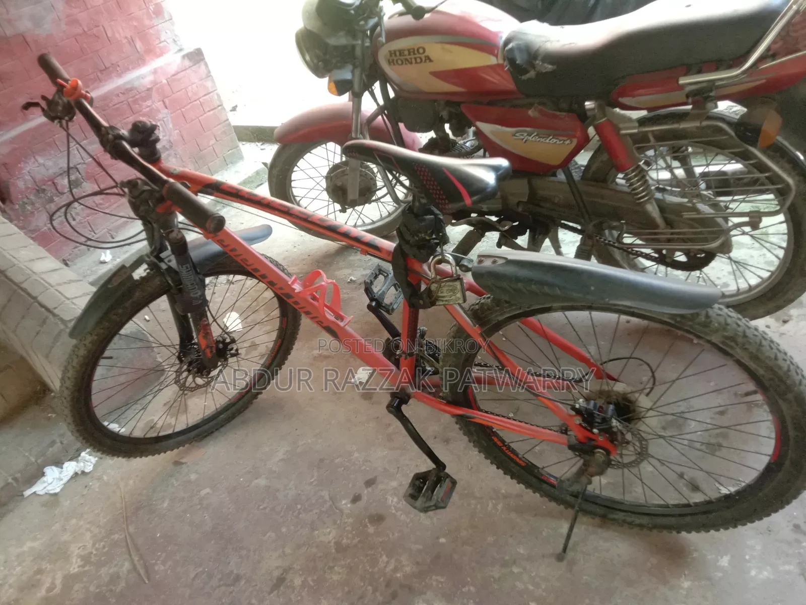 A Gear Bicycle of Red Coloured Will Be Sold