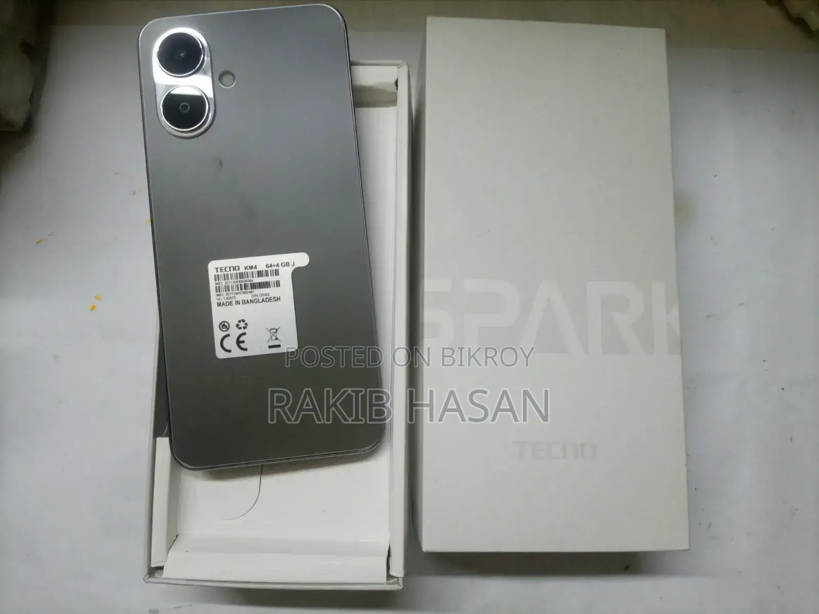 টেকনো স্পার্ক গো ২ ৬৪ জিবি সিলভার