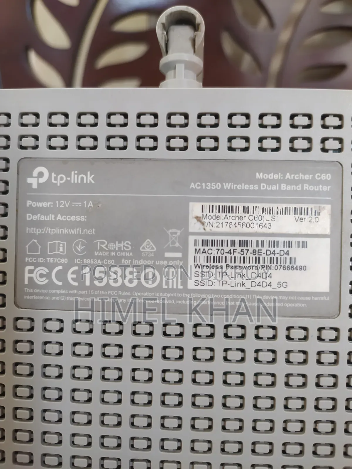 TP-Link Archer C60 AC1350 Wireless Dual Band Router
