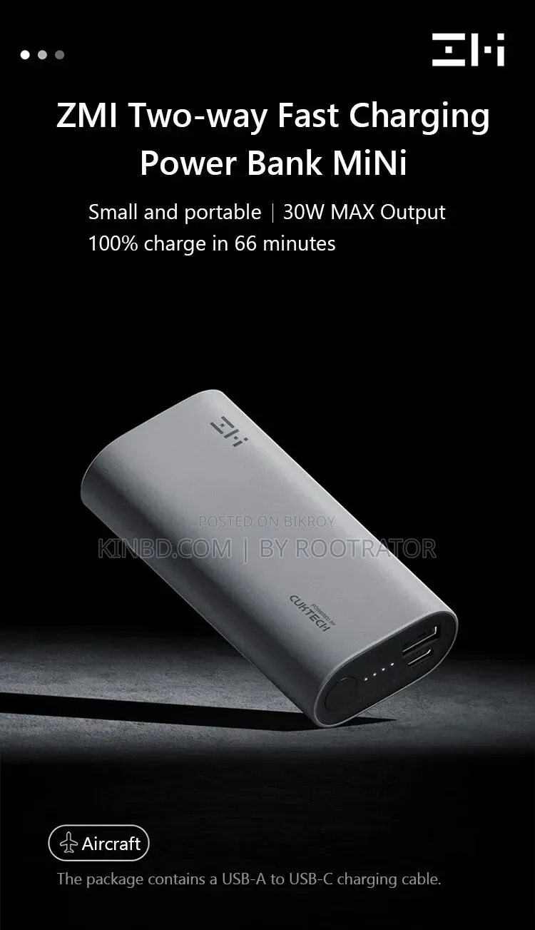 Cuktech ZMI QB818 - 10000mAh Mini Fast Charging Power Bank!