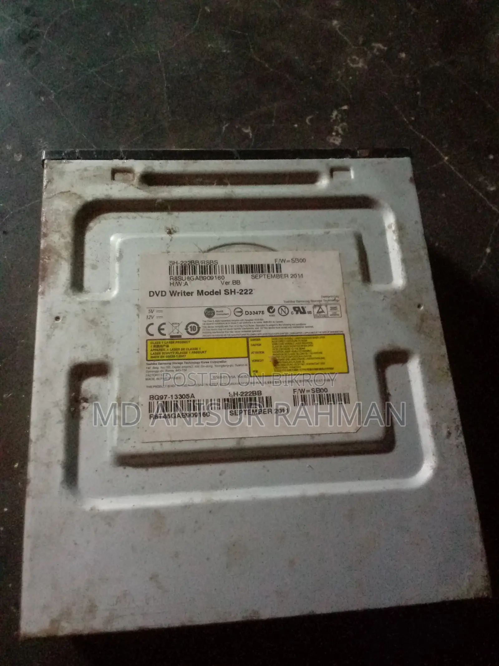 Samsung SH-222 DVD Writer 100% OK — SATA Cable সহ