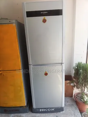 Three refrigerators for sale, various brands Walton, LG, Konka.