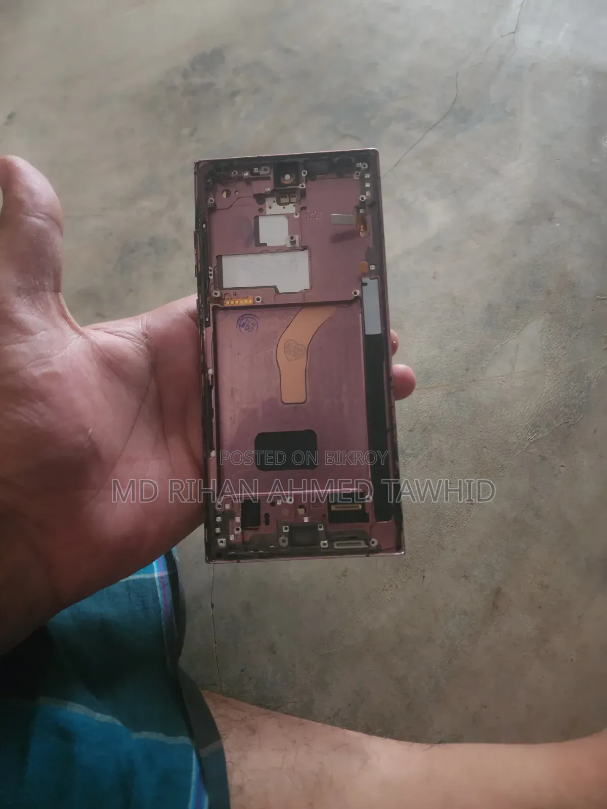 Samsung Galaxy S22 Ultra Middle Frame With Display, Backshell