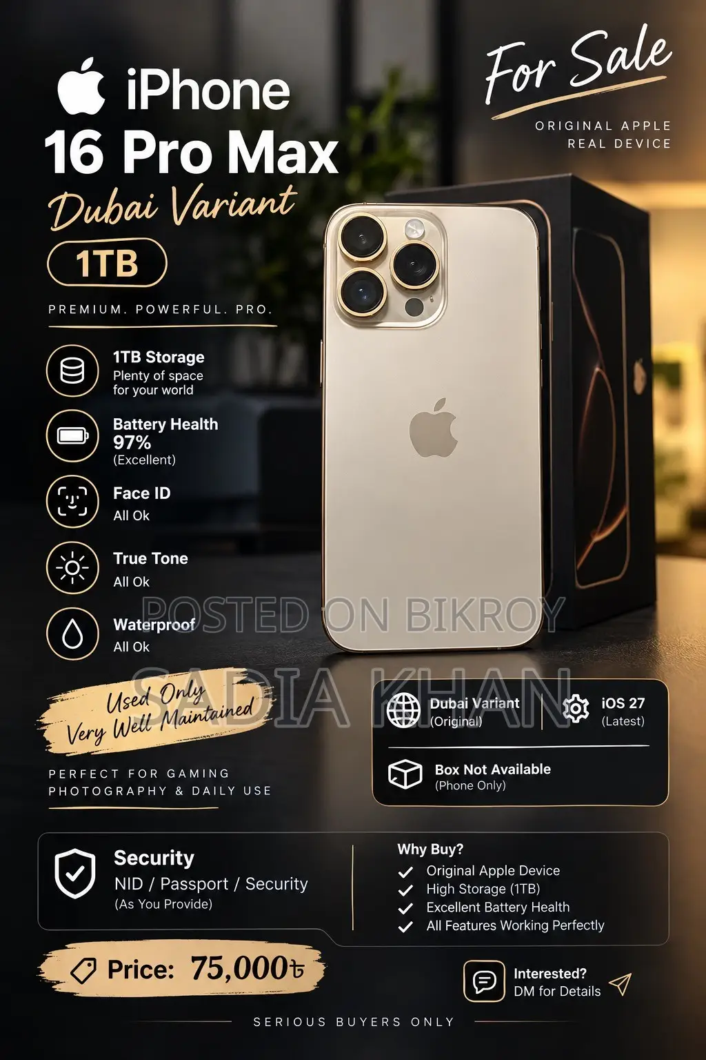New Apple iPhone 16 Pro Max 1 TB