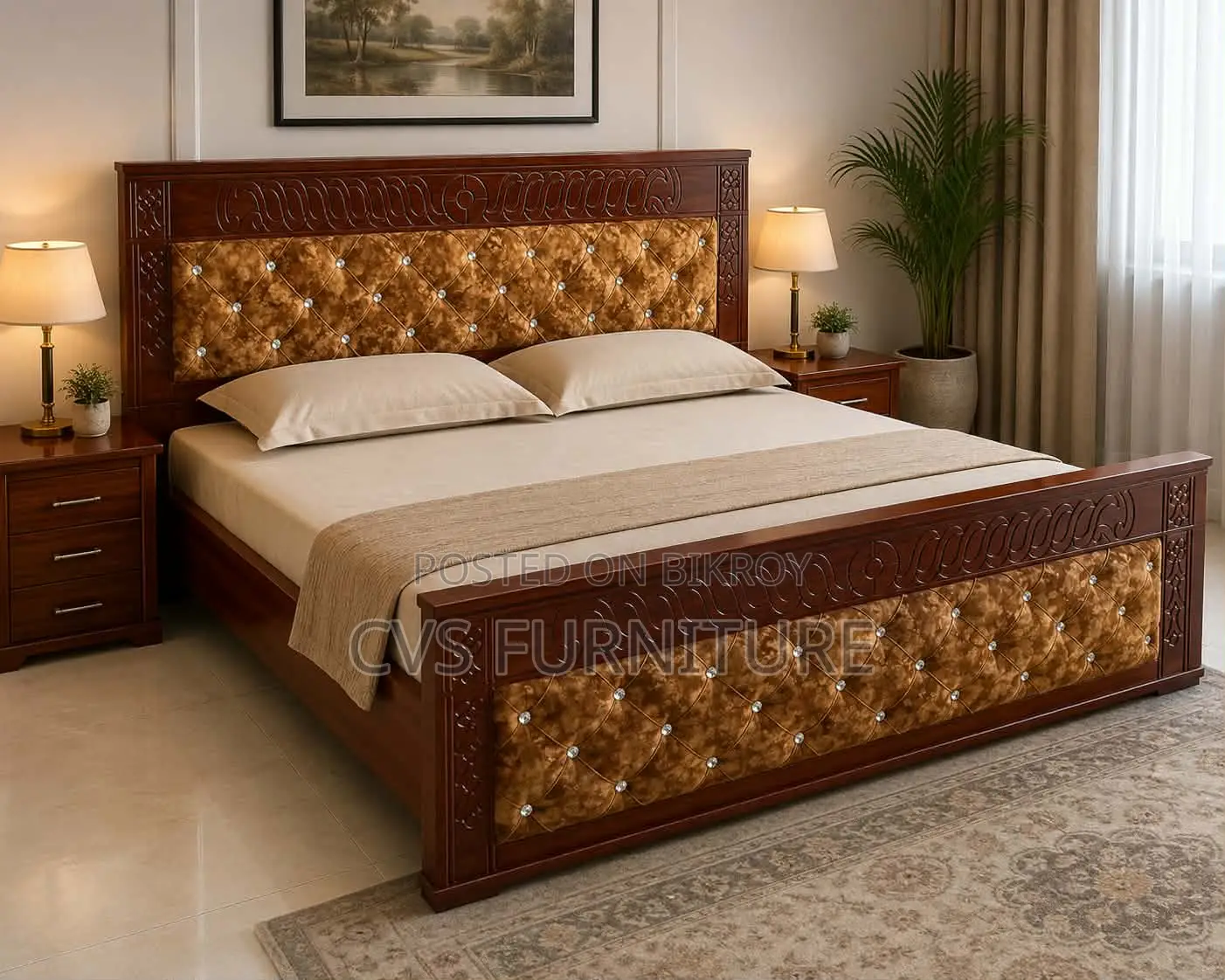 Product ID = Aesthetically Designed Lacquer Polish Bed CVS-BED-10