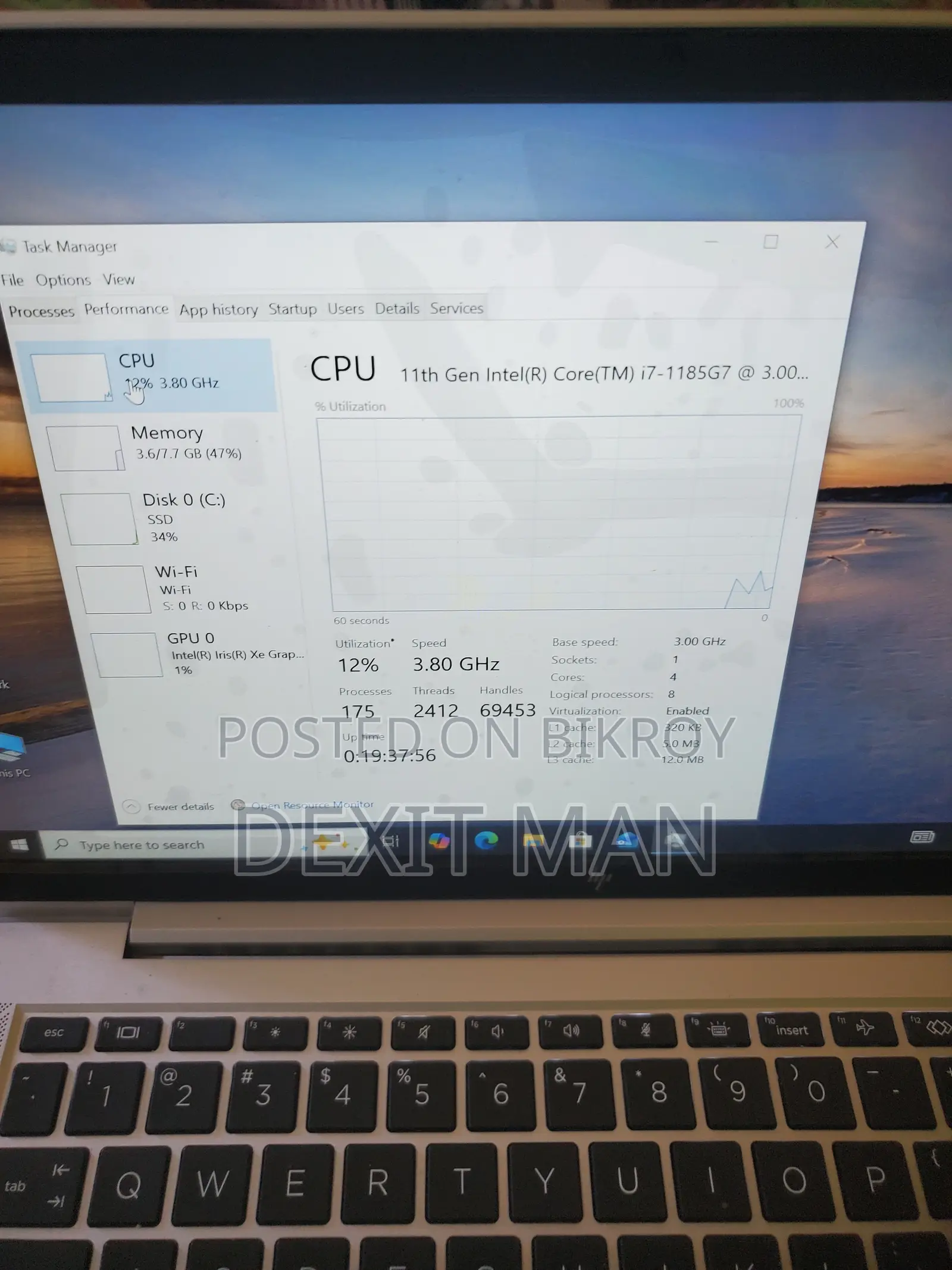 ল্যাপটপ HP EliteBook 840 G8 8GB ইন্টেল কোর i7 SSD 256GB