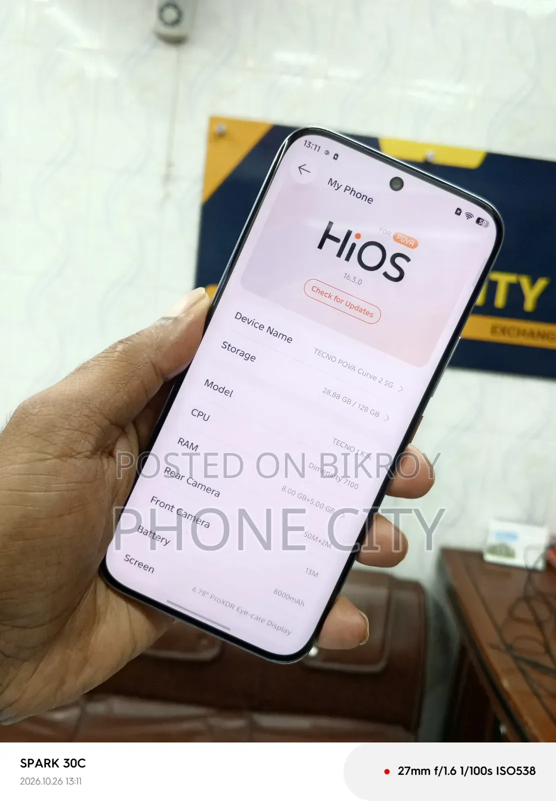 Tecno Pova Curve 2 128 GB Silver