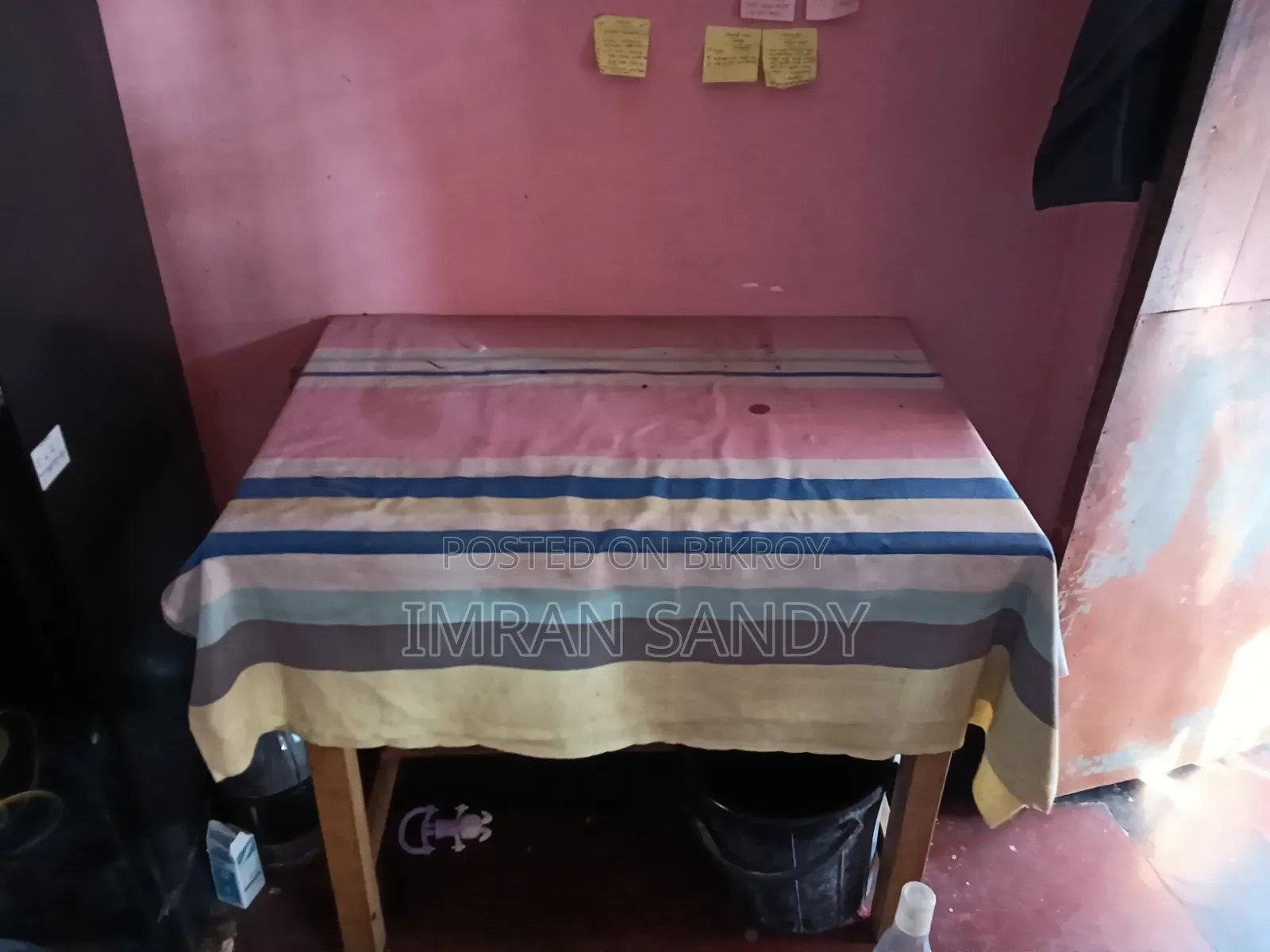 A wooden table for sale