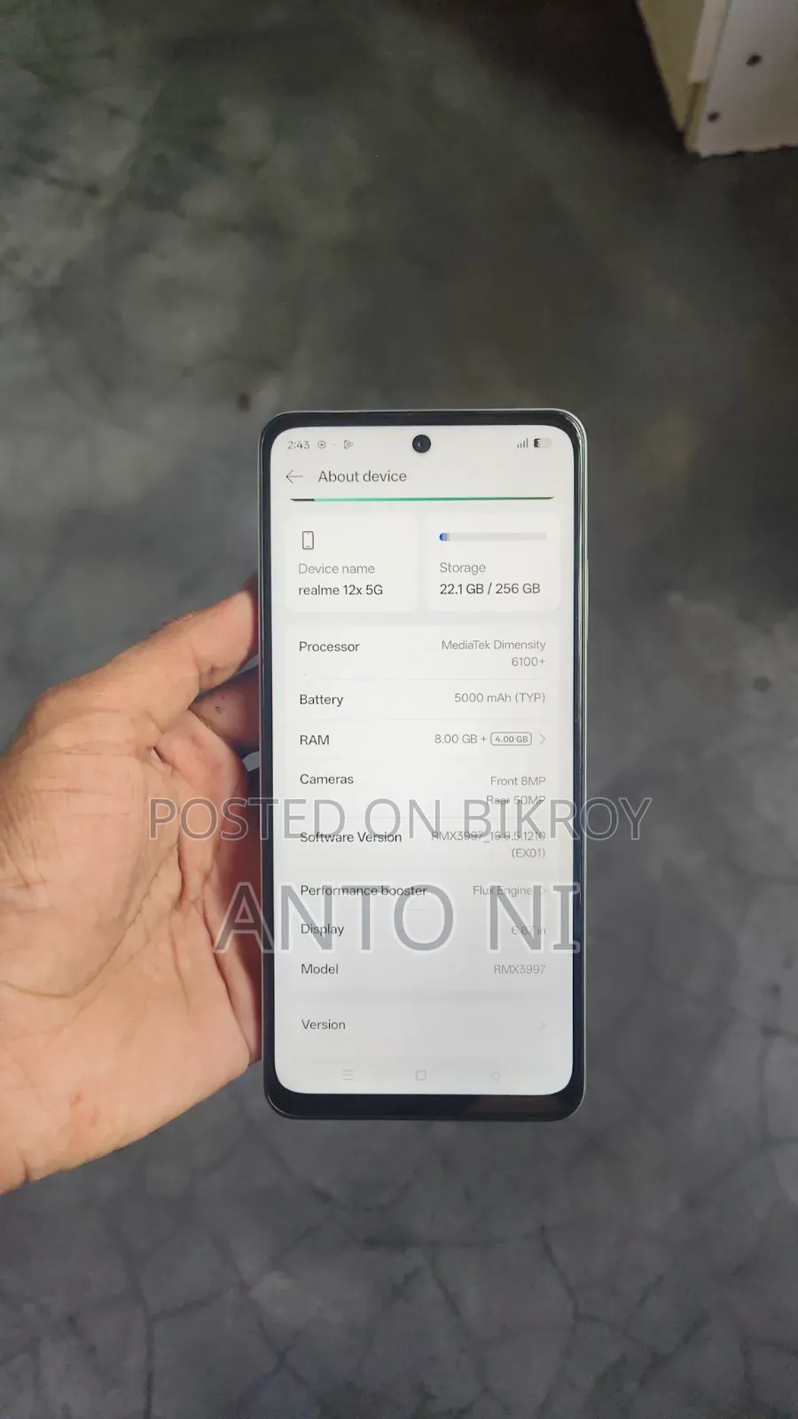 New Realme 12 5G 256 GB Graphite