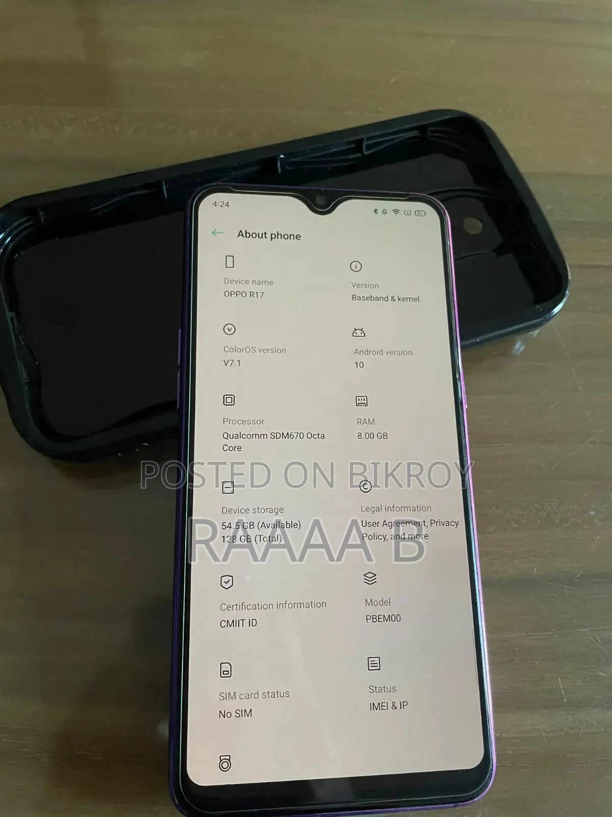 অপ্পো আর১৭ ১২৮ জিবি পার্পল