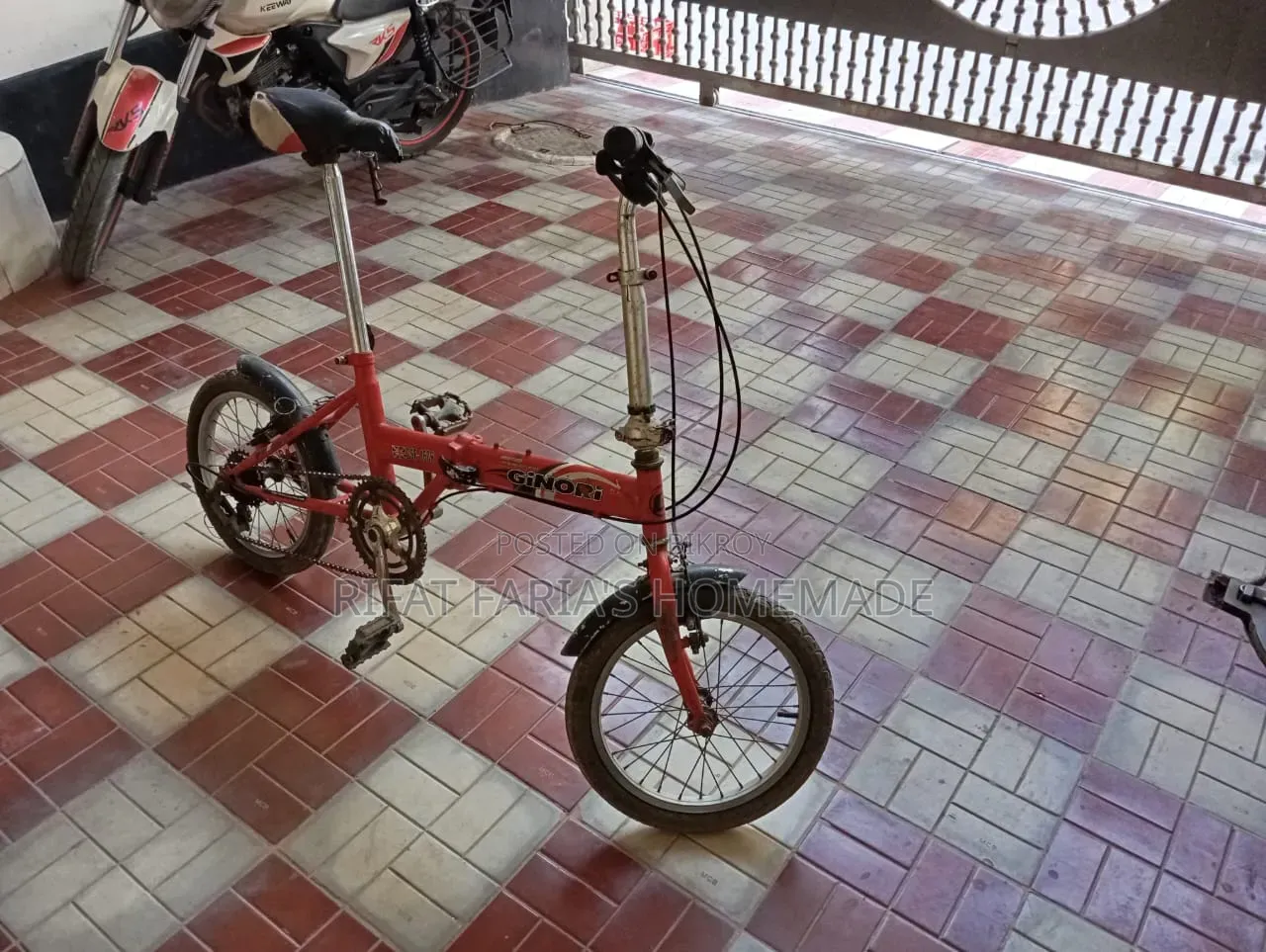 A kids mini cycle is for sale.