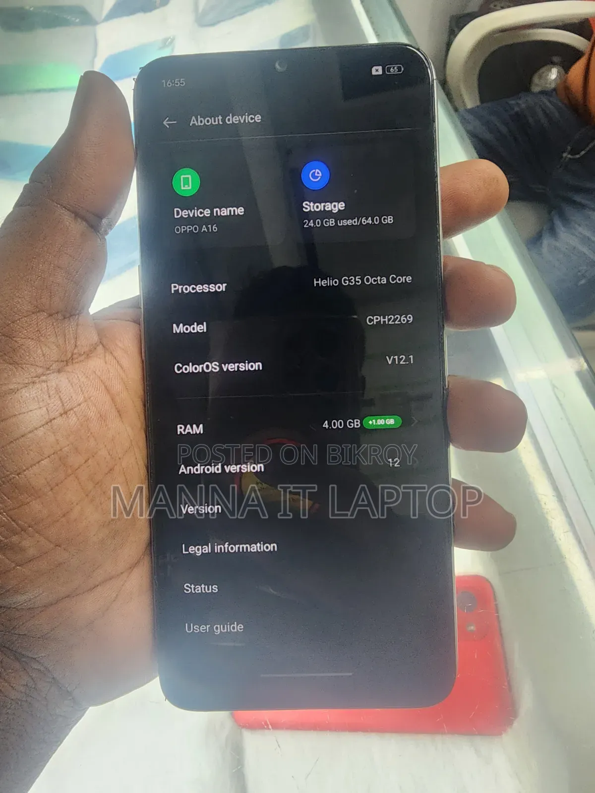 Oppo A16 64 GB Gray
