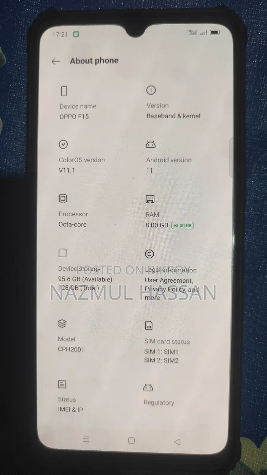 Oppo F15 128 GB Black