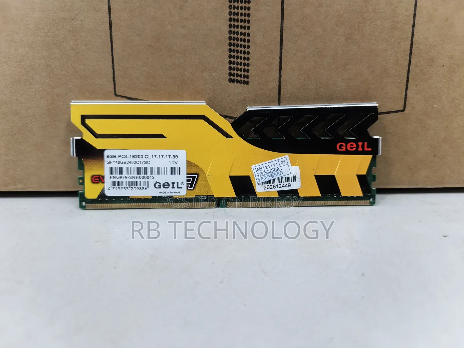 GeiL 8GB DDR4-2400Mhz Ram 1 Year Warranty