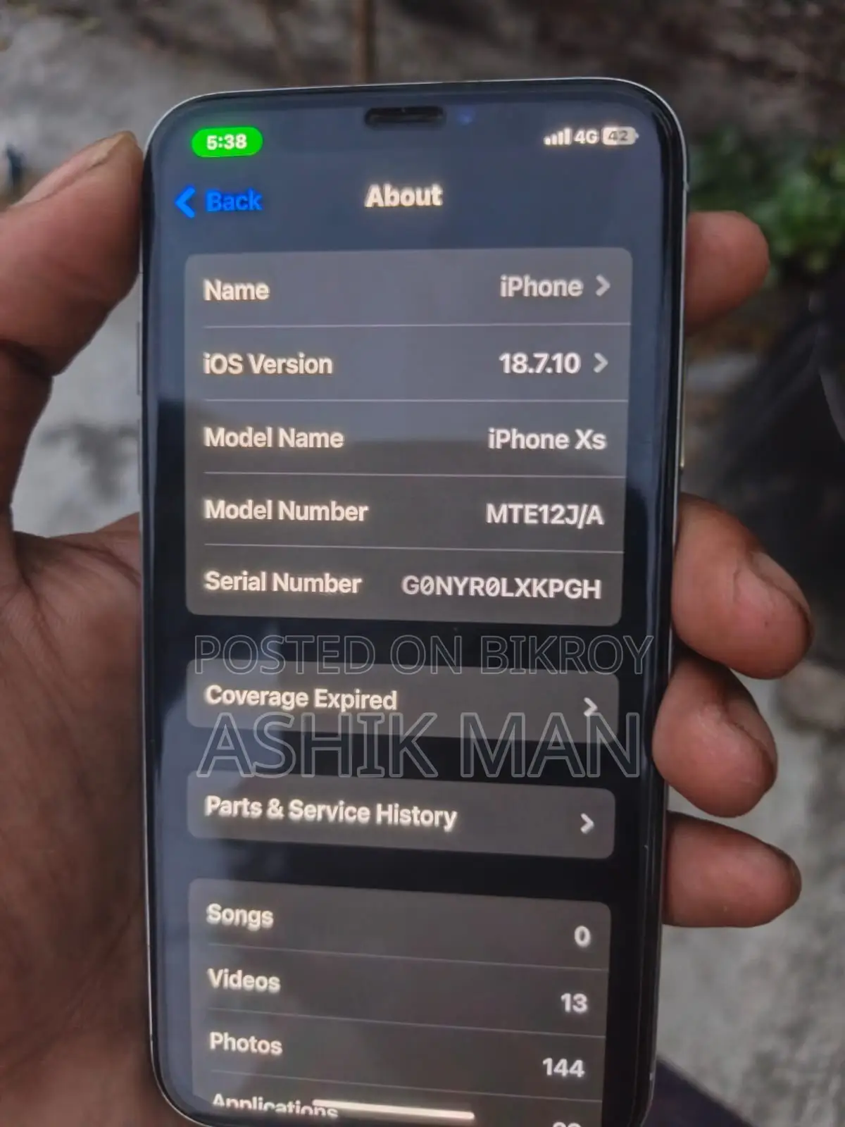 New Apple iPhone XS 256 GB Silver