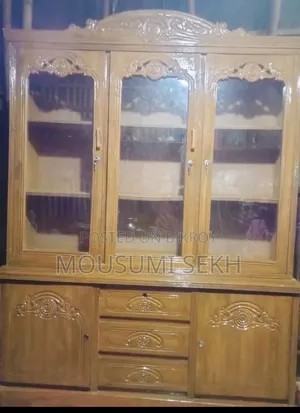 Teak Wood Showcase Newly Polished Price 20 Thousand Taka