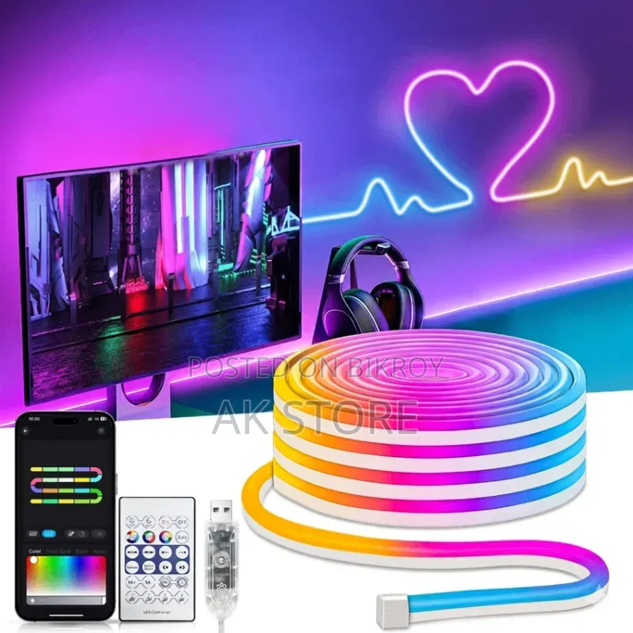 RGB Neon LED Strip Light With App & Remote Control