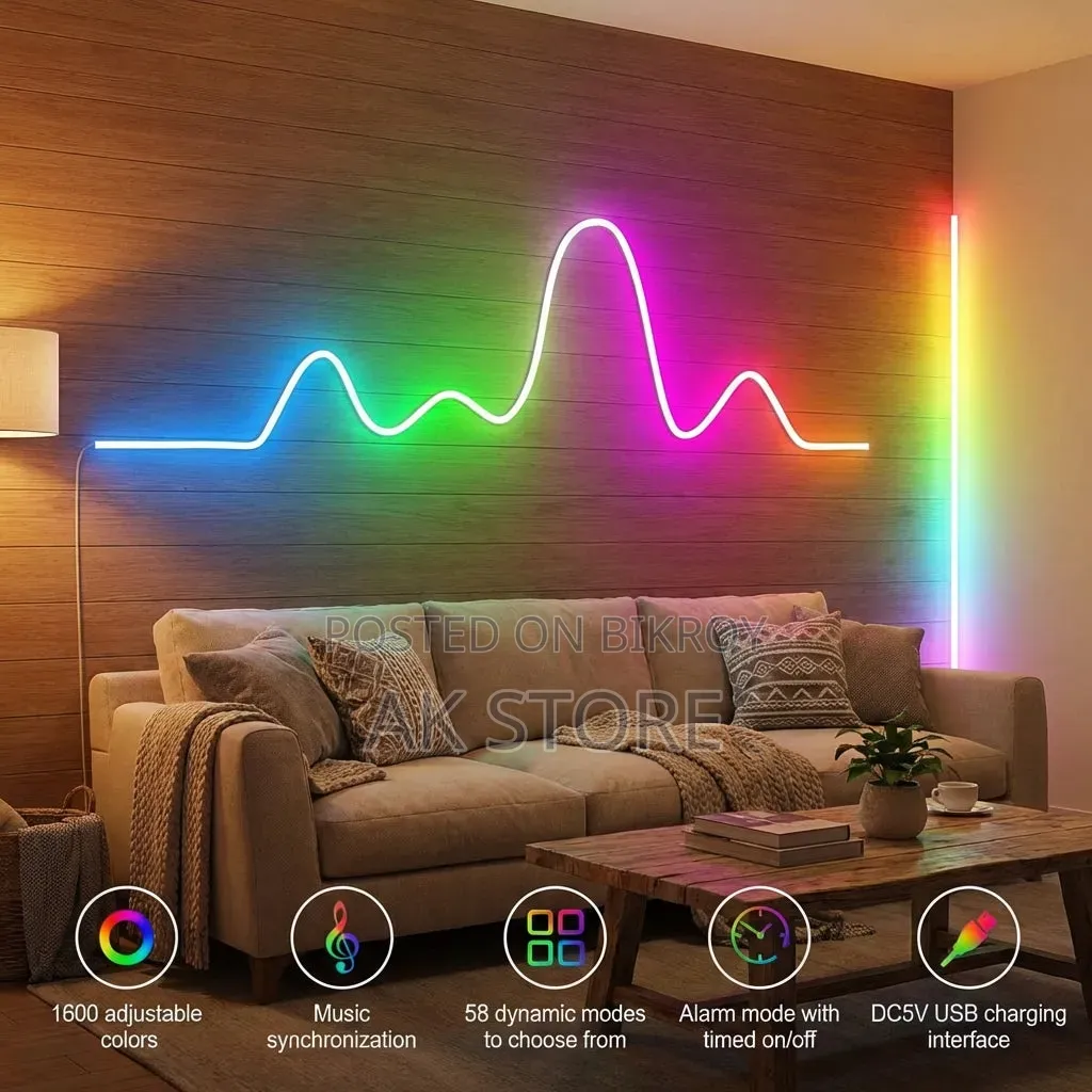 RGB Neon LED Strip Light With App & Remote Control