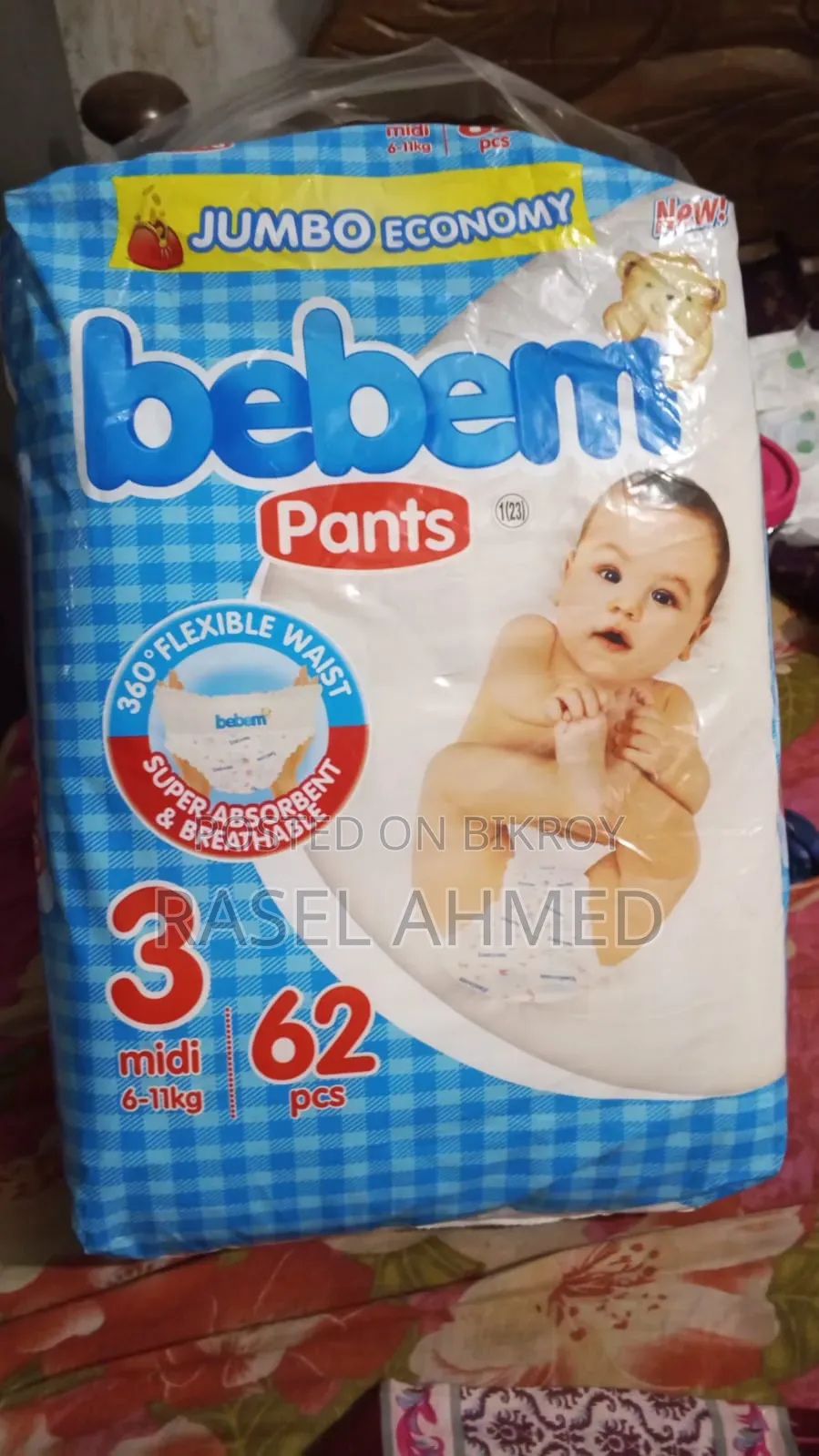 Bebem Jumbo Economy Diaper Pants Size 3 (62 pcs)