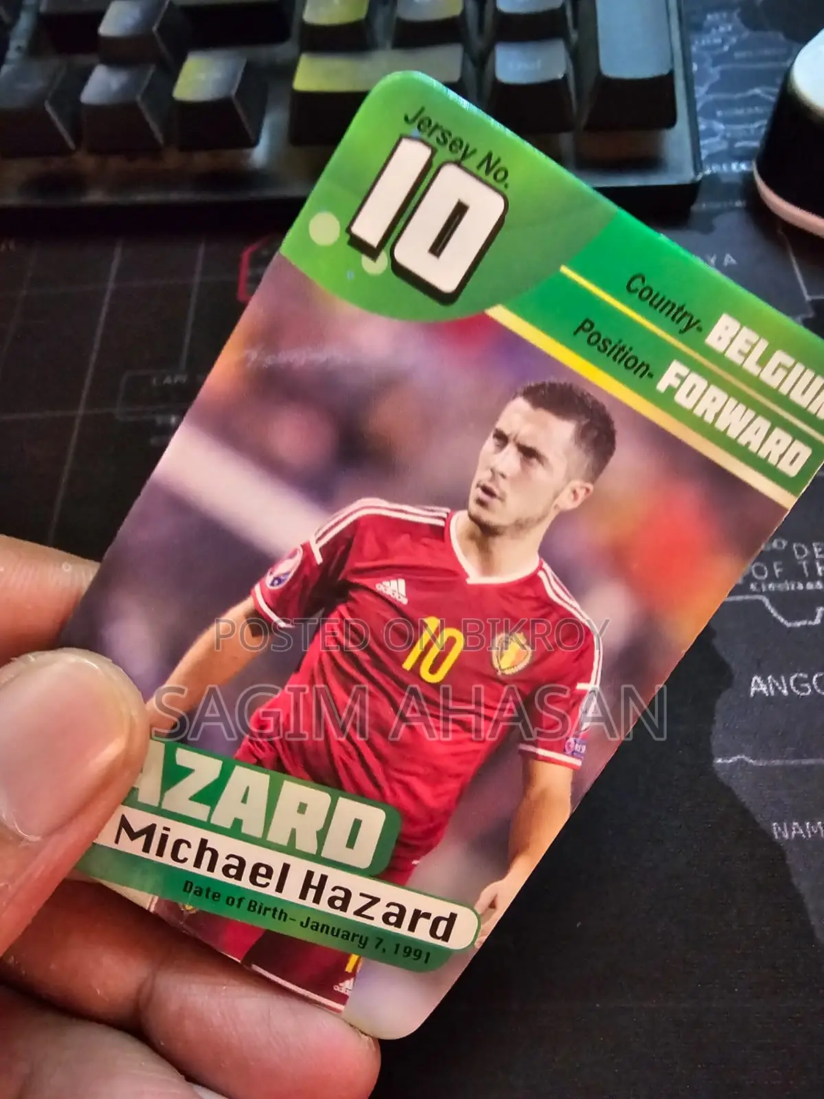 PRAN FIFA 2018 Card - Eden Hazard (Belgium #10)